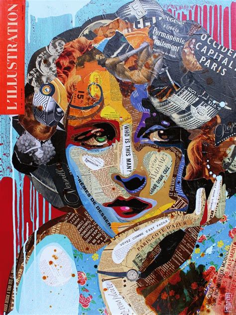 Arnaud Bauville PEINTRE | Collage art projects, Collage art mixed media, Collage portrait