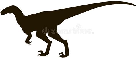 Velociraptor silhouette stock vector. Illustration of jurassic - 49959841