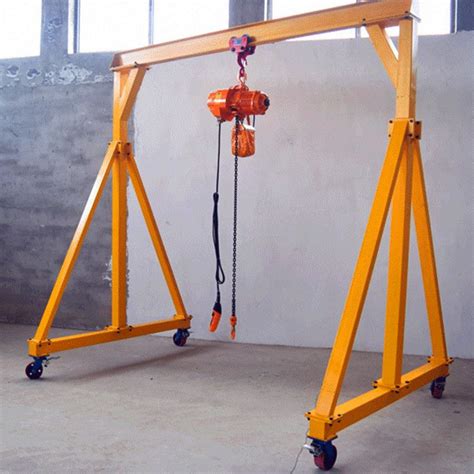 A Frame Span 7m Mobile Gantry Crane Portable Gantry Hoist 3.5 Ton