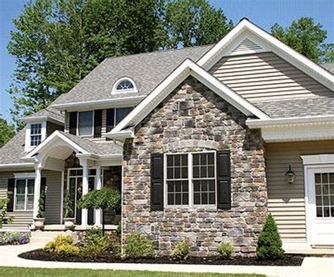 Awesome Exterior Stone Ideas For Home 39 | House exterior, Exterior house colors, Exterior brick