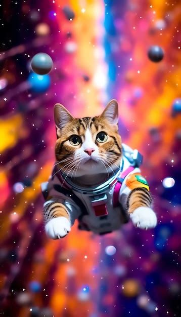 Premium AI Image | A cat in a space suit