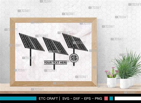 Solar Panel Monogram, Solar Panel Silhouette, Solar Panel SVG Bundle ...