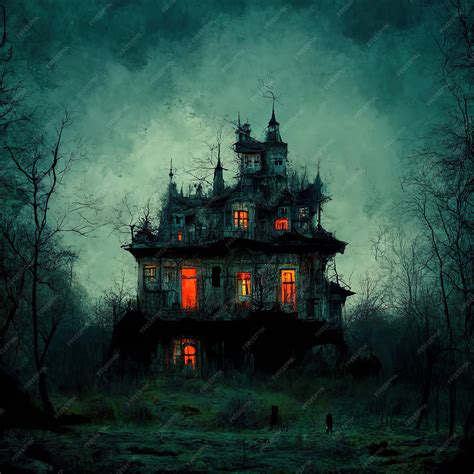 Premium Photo | Scary Haunted House Scenes Dark Halloween