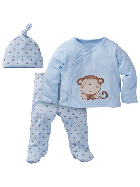 Gerber Newborn Baby Boy Take-Me-Home Outfit Set, 3-Piece - Walmart.com