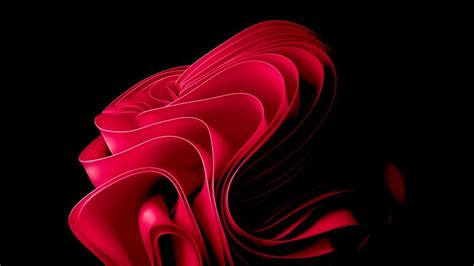 Windows 11 Wallpaper 4K, Red abstract, Stock