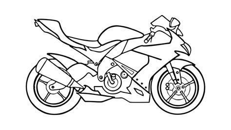 Motorcycle Outline Drawing at GetDrawings | Free download