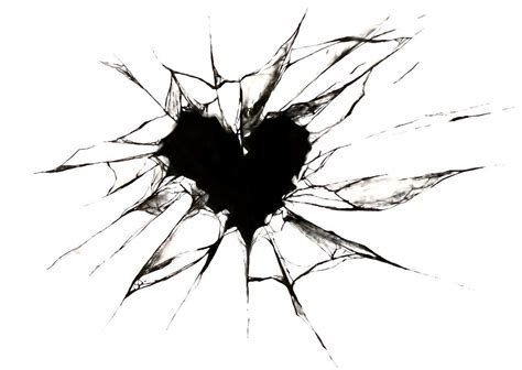 Broken Heart Art Print Shattered Glass Heart. Emotional Art Original. - Etsy