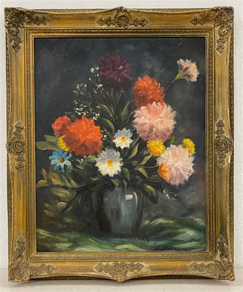 Unknown - Still Life with Flowers and Monkey 18th Century at 1stDibs