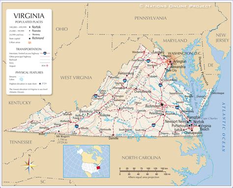 Detailed Map Of Virginia Cities And Towns - Drucie Kimberley