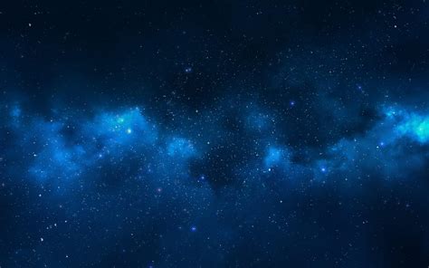 Milky Way Galaxy Blue Nebula Clouds Wallpapers HD / Desktop and Mobile ...