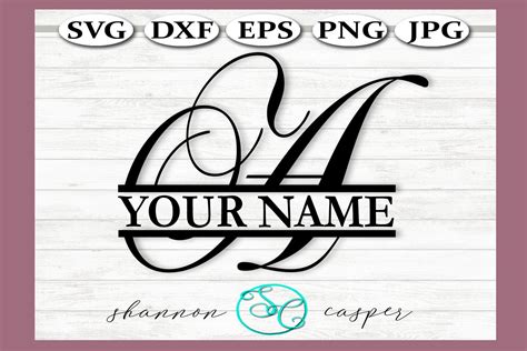 Downloadable Free Split Monogram SVG