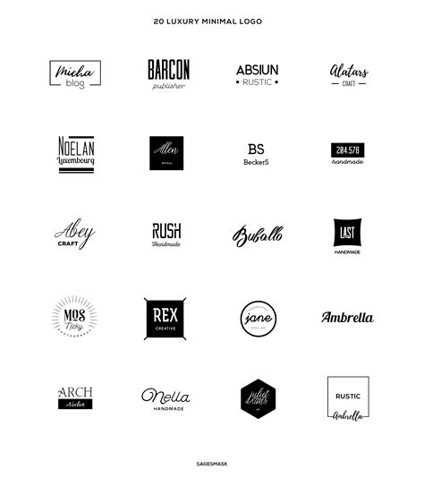 20 Luxury Minimal Logo Vol. 01 by sagesmask on @creativemarket | Clothing logo design ...