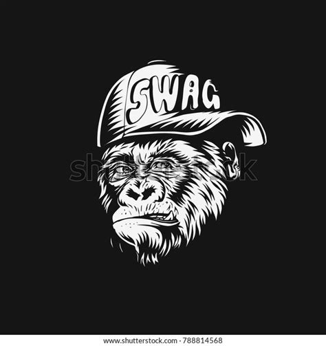 Swag Monkey Cap Monkey Modern Street Stock Vector (Royalty Free) 788814568