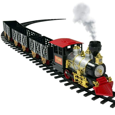 Classic Battery Powered Train Set for Kids with Real Smoke, Music and ...