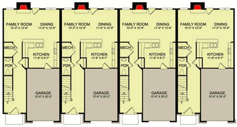 Traditional Fourplex Multi-family House Plan - 83132DC | Architectural ...