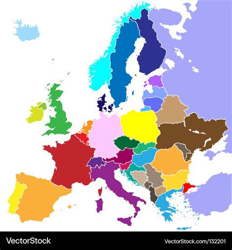 Simplified Schematic Map Of Europe Vector Political Map In High | Porn Sex Picture