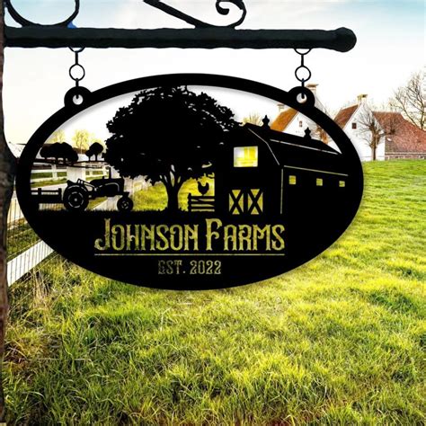 Custom Metal Farm Sign, Farmhouse Decor, Personalized Metal Signs Farm Address Sign, Farmer Gift ...