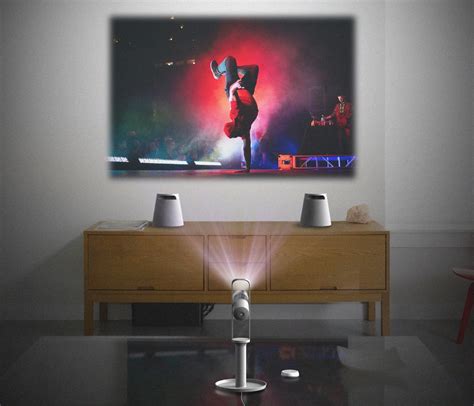 This beam projector’s detachable speakers make for an immersive viewing ...