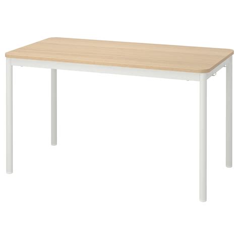 TOMMARYD table, white stained oak veneer/white, 130x70 cm (511/8x271/2") - IKEA