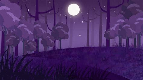 Purple Romantic Forest Night Background Illustration, Purple, Romantic, Forest Background ...