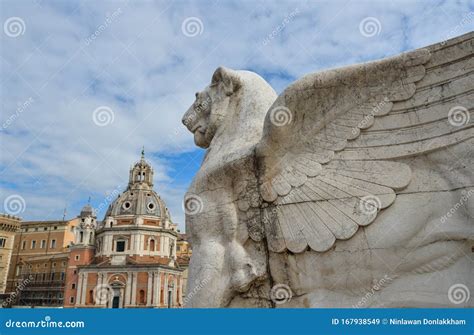 Ancient Monument on Piazza Venezia Stock Image - Image of lion, square ...