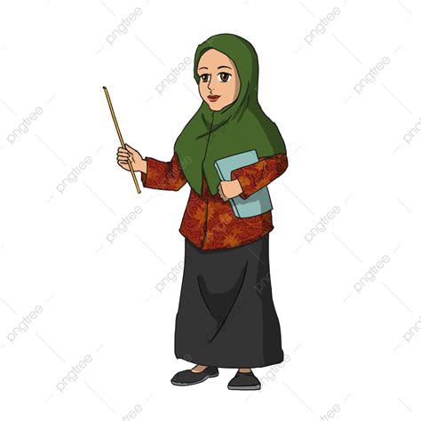 11 Gambar Kartun Seorang Guru Muslimah Gambar Kartun Ku - Riset