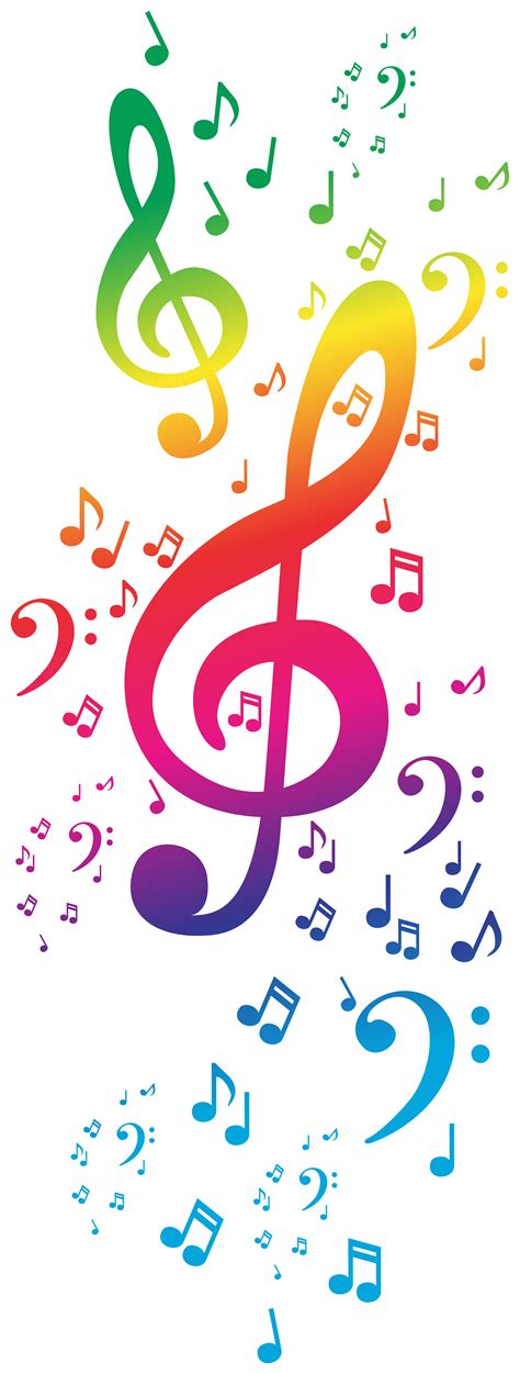 Colorful Musical Notes Symbols Colourful Music Notes Png Transparent ...