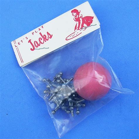 Vintage Metal Jacks And Ball In Original Package by timepassages