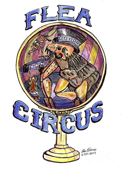 Flea Circus Drawing by Eric Haines - Fine Art America