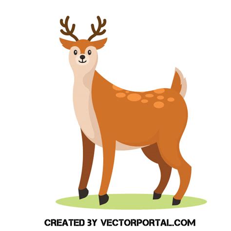 Cute cartoon deer Royalty Free Stock SVG Vector and Clip Art