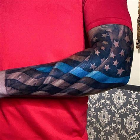 89 Patriotic American Flag Sleeve Tattoo Ideas