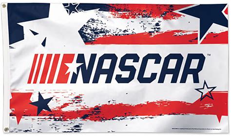 NASCAR Logo Officially licensed 3' x 5' Deluxe flag with premium durable fabric, two grommets ...