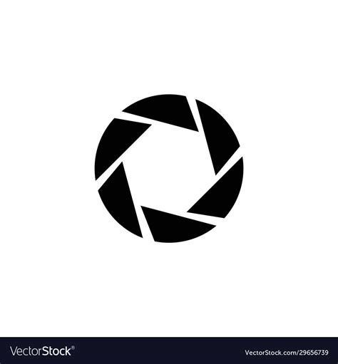 Camera lens icon and symbol logo Royalty Free Vector Image