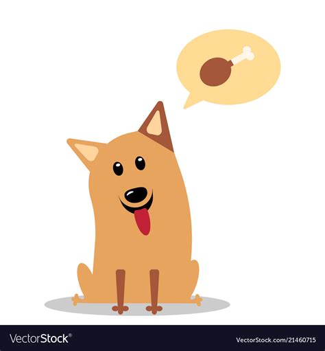 Hungry cartoon dog Royalty Free Vector Image - VectorStock