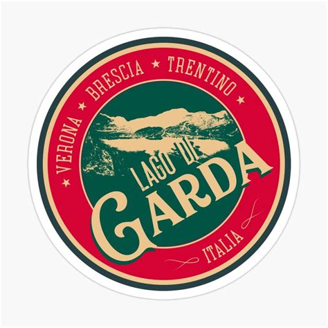 "Lago Di Garda, Lake Garda Italy T-Shirt + Sticker" Sticker for Sale by ROADTROOPER | Lake garda ...