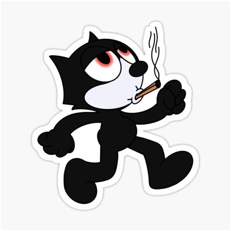 "Felix The Cat smoking" Sticker for Sale by YogaGear | Redbubble