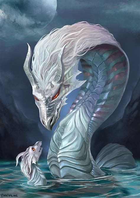 Water dragon - motherly love | Dragon art, Water dragon, Mythical ...