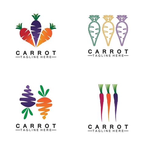 Carrot logo vector icon illustration design template 3228714 Vector Art ...