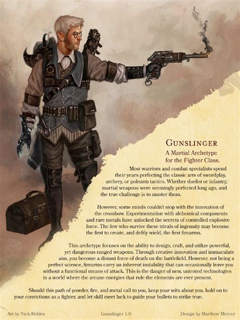 Exploring the Gunslinger Class in D&D 5e - (Master of Firearm)