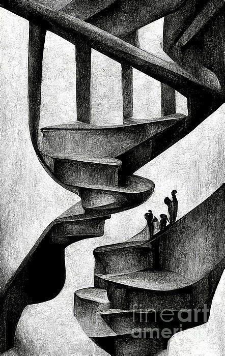 Interpretation of Escher's Infinite Stairs by Sabantha in 2022 | Abstract artwork, Fine art ...