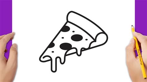 How to draw a pizza slice - YouTube