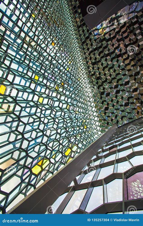 Harpa Concert Hall Interior, Reykjavik, Iceland, 2014 Editorial Stock Image - Image of hexagon ...