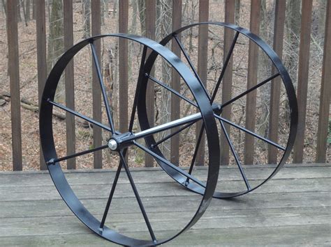 Custom Wagon Wheels Steel Wagon Wheels and Axle Kit - Custom Wagon Wheels