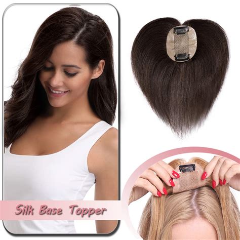 Buy Hair Toppers for Thinning Hair Women Real Hair - Clip in Remy Human Hair Crown Extension ...