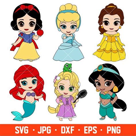 Disney Baby Princess Bundle Svg, Disney Svg, Cute Princess S | Inspire Uplift | Disney princess ...