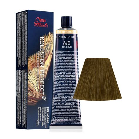 Wella Koleston Perfect Me+ Pure Naturals 6/0 Intense Dark Blond 60ml - permanent colouring ...