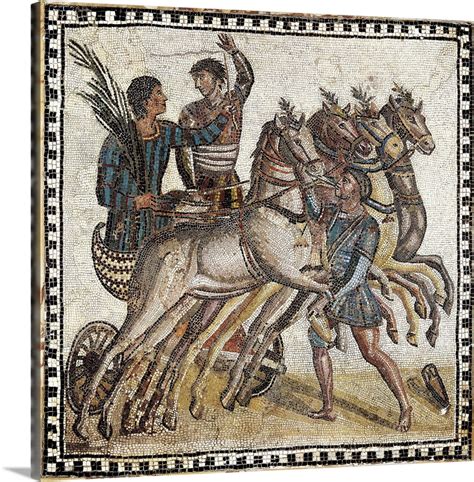 Quadriga race, early Roman mosaic Wall Art, Canvas Prints, Framed Prints, Wall Peels | Great Big ...