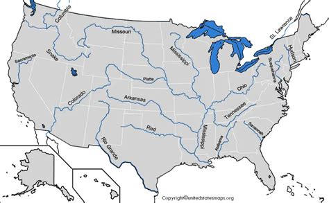 River Map of US - United States Maps