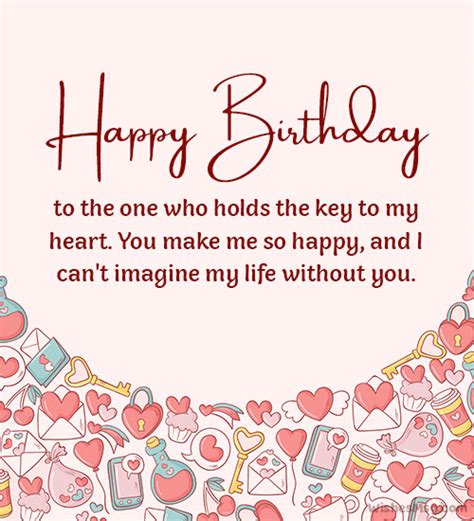 70+ Heart Touching Birthday Love Messages - WishesMsg