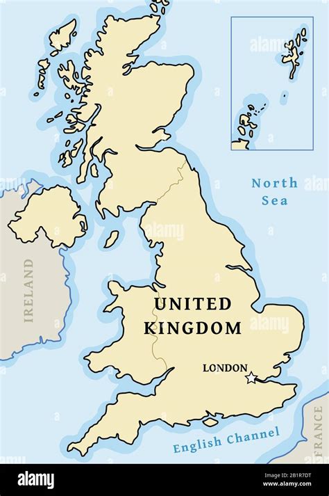 United Kingdom vector map - simple map graphics with London marked Stock Vector Image & Art - Alamy